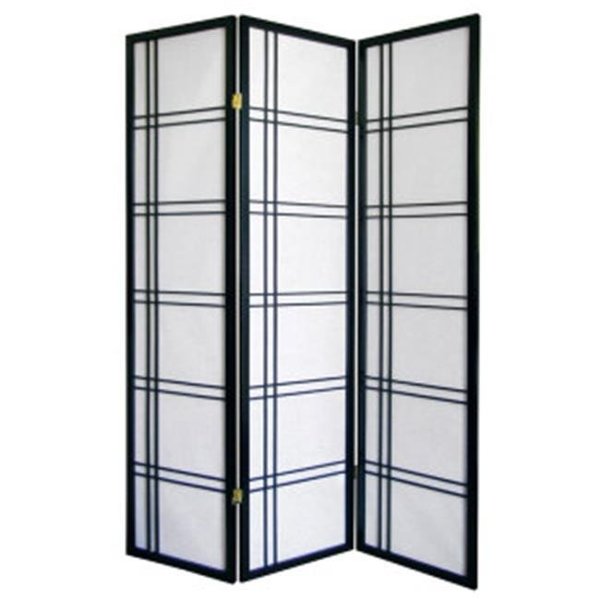 Ore Furniture Ore Furniture R542BK Girard 3-Panel Room Divider - Black R542BK